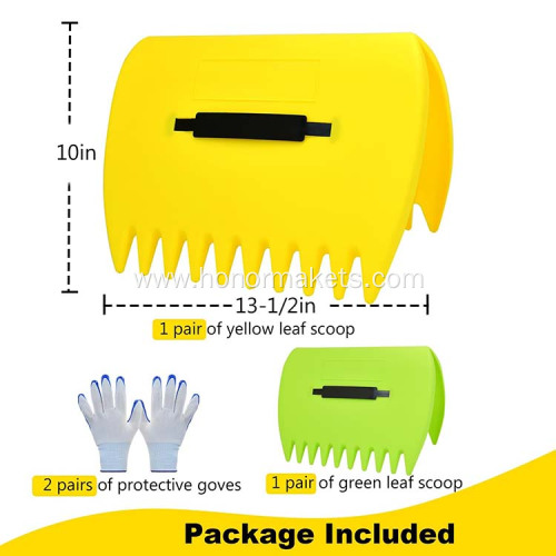 6PCS Lightweight Plastic Leaf Scoops Hand Rakes garden rake Large Leaf Grabbers for Picking Up Leaves Clippings  Grass